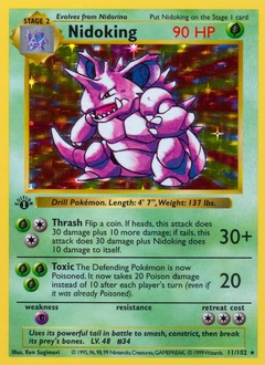 Nidoking Pokémon card, number 11