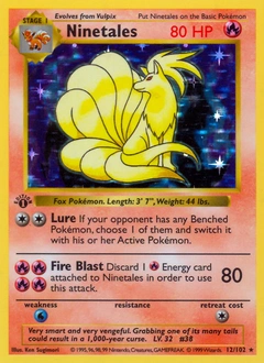 Ninetales Pokémon card, number 12