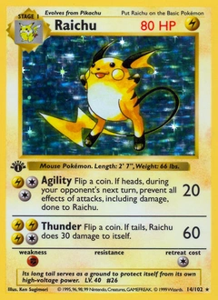 Raichu Pokémon card, number 14