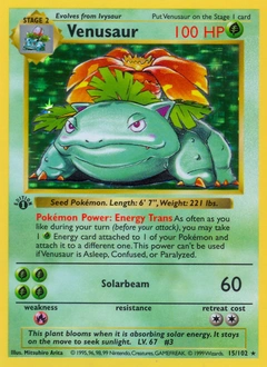 Venusaur Pokémon card, number 15