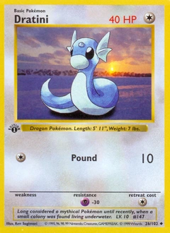 Dratini Pokémon card, number 26