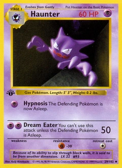 Haunter Pokémon card, number 29