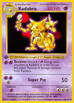Kadabra Pokémon card, number 32