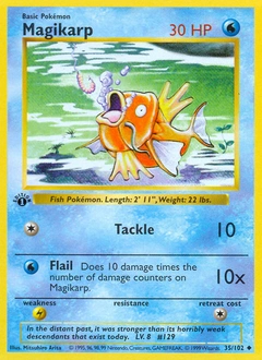 Magikarp Pokémon card, number 35