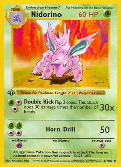 Nidorino Pokémon card, number 37