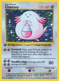 Chansey Pokémon card, number 3