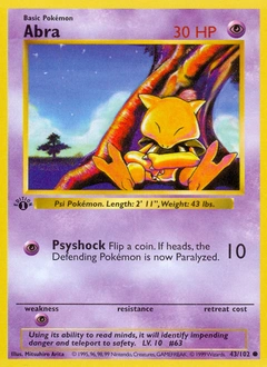 Abra Pokémon card, number 43