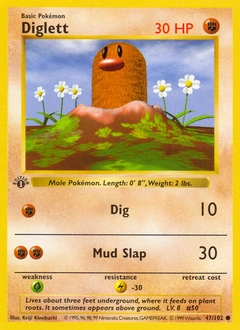 Diglett Pokémon card, number 47