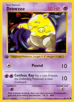 Drowzee Pokémon card, number 49