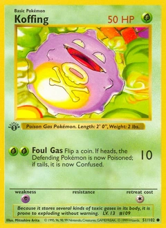 Koffing Pokémon card, number 51