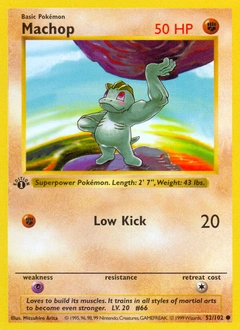Machop Pokémon card, number 52