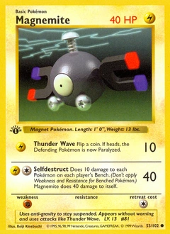 Magnemite Pokémon card, number 53