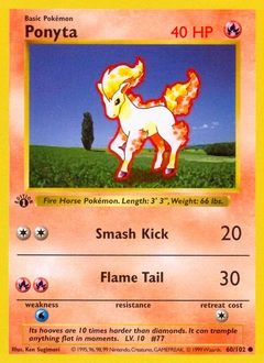 Ponyta Pokémon card, number 60