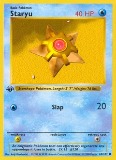 Staryu Pokémon card, number 65