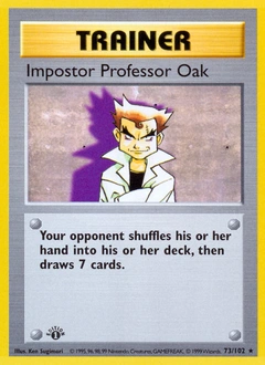 Impostor Professor Oak Pokémon card, number 73