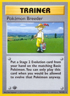 Pokémon Breeder Pokémon card, number 76