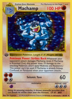 Machamp Pokémon card, number 8