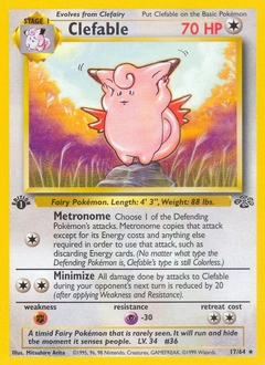 Clefable Pokémon card from Jungle, number 17