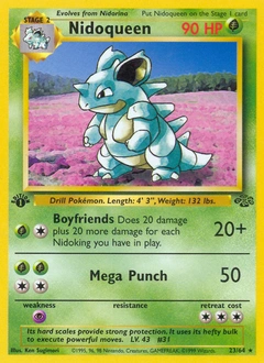 Nidoqueen Pokémon card from Jungle, number 23
