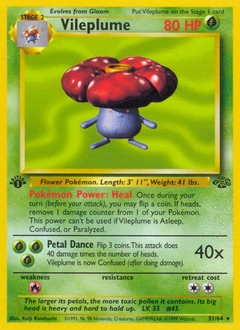 Vileplume Pokémon card from Jungle, number 31