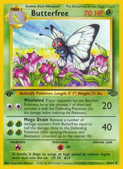 Butterfree Pokémon card from Jungle, number 33