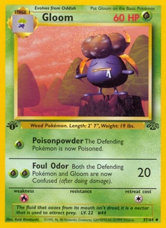 Gloom Pokémon card from Jungle, number 37