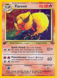 Flareon Pokémon card from Jungle, number 3