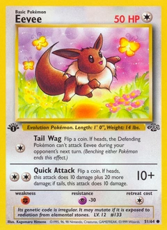 Eevee Pokémon card from Jungle, number 51