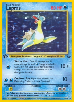 Lapras Pokémon card, number 10