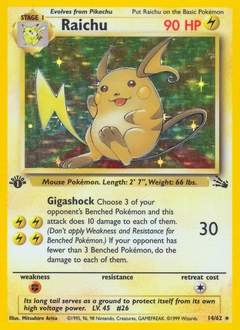 Raichu Pokémon card, number 14