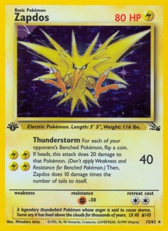 Zapdos Pokémon card, number 15