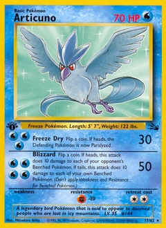 Articuno Pokémon card, number 17