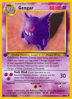Gengar Pokémon card, number 20