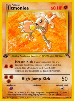 Hitmonlee Pokémon card, number 22
