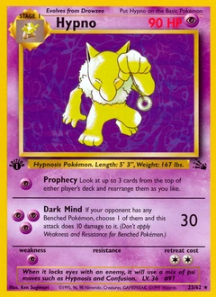 Hypno Pokémon card, number 23