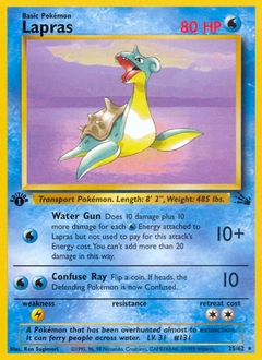 Lapras Pokémon card, number 25