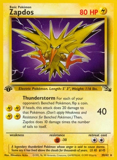 Zapdos Pokémon card, number 30