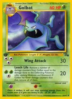 Golbat Pokémon card, number 34