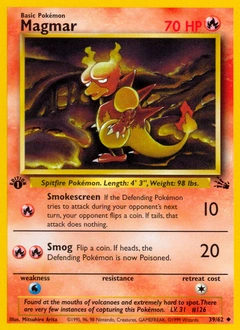 Magmar Pokémon card, number 39