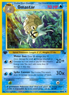 Omastar Pokémon card, number 40