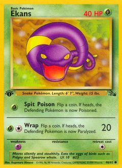 Ekans Pokémon card, number 46