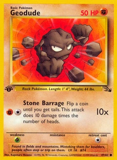 Geodude Pokémon card, number 47