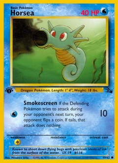 Horsea Pokémon card, number 49