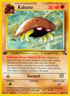 Kabuto Pokémon card, number 50