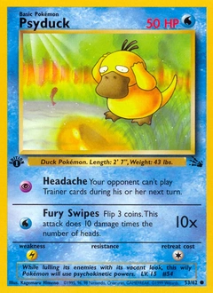 Psyduck Pokémon card, number 53
