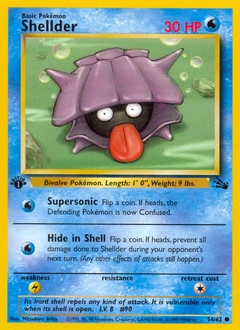 Shellder Pokémon card, number 54