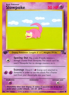 Slowpoke Pokémon card, number 55