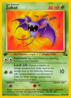 Zubat Pokémon card, number 57