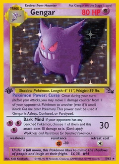 Gengar Pokémon card, number 5