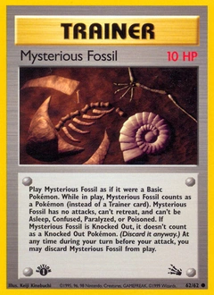 Mysterious Fossil Pokémon card, number 62